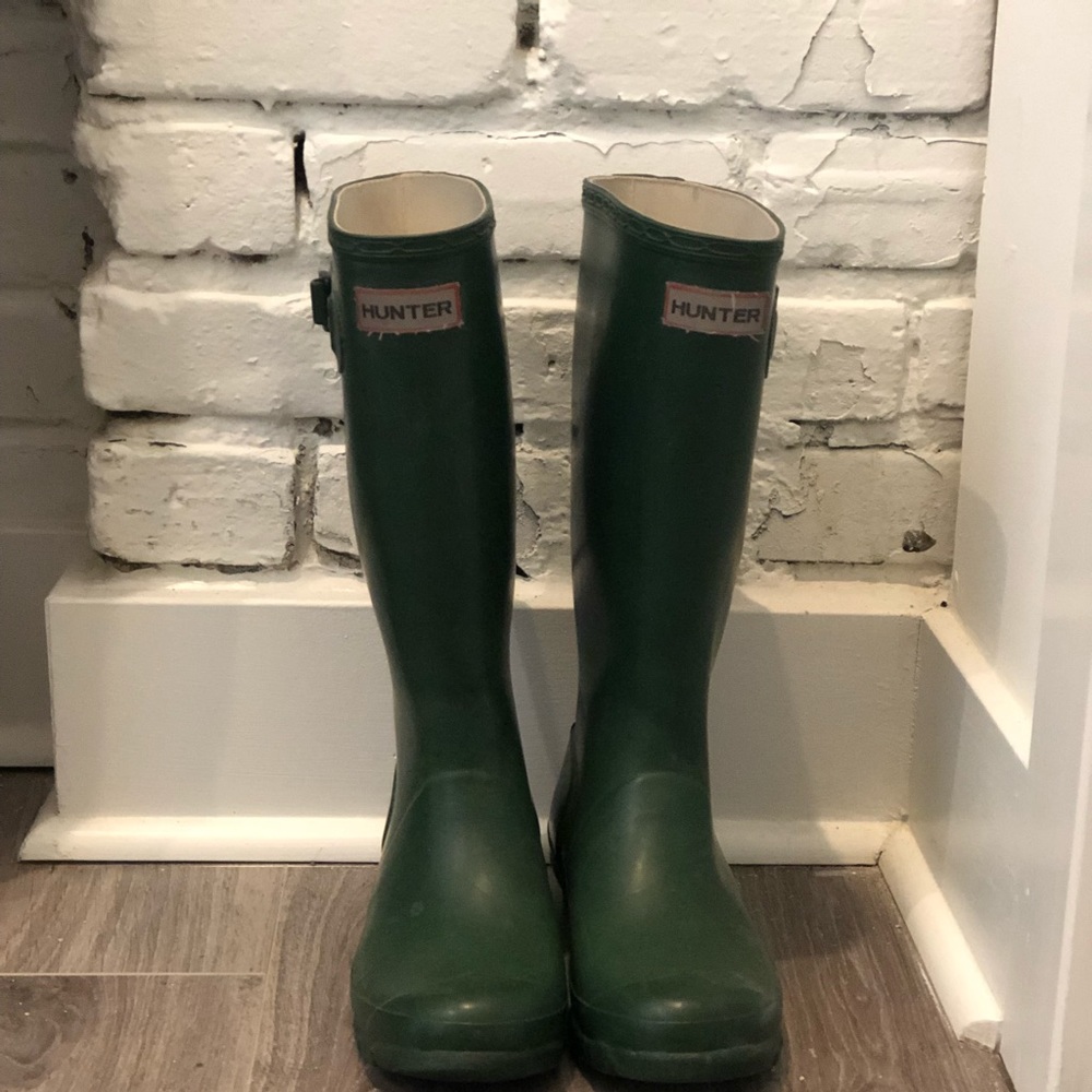 Green Hunter boots